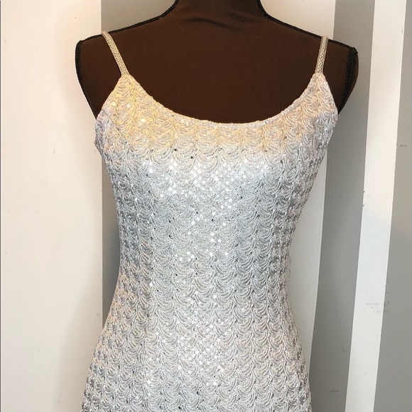 Vintage Silver cocktail dress by Scot McClintock - Picture 2 of 12